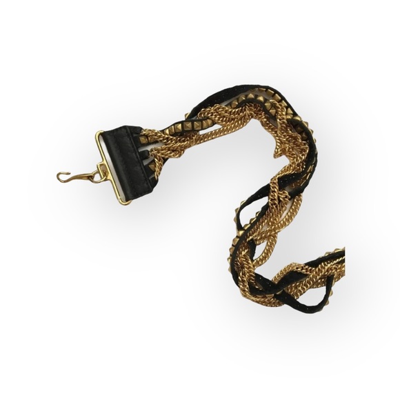 new LF ♐︎ Streets Ahead ♐︎ Twisted Multi Chain Leather Belt  ♐︎ Black + Gold ♐︎ - Picture 9 of 16